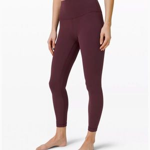 Burgundy Full Length Align Lululemon Leggings